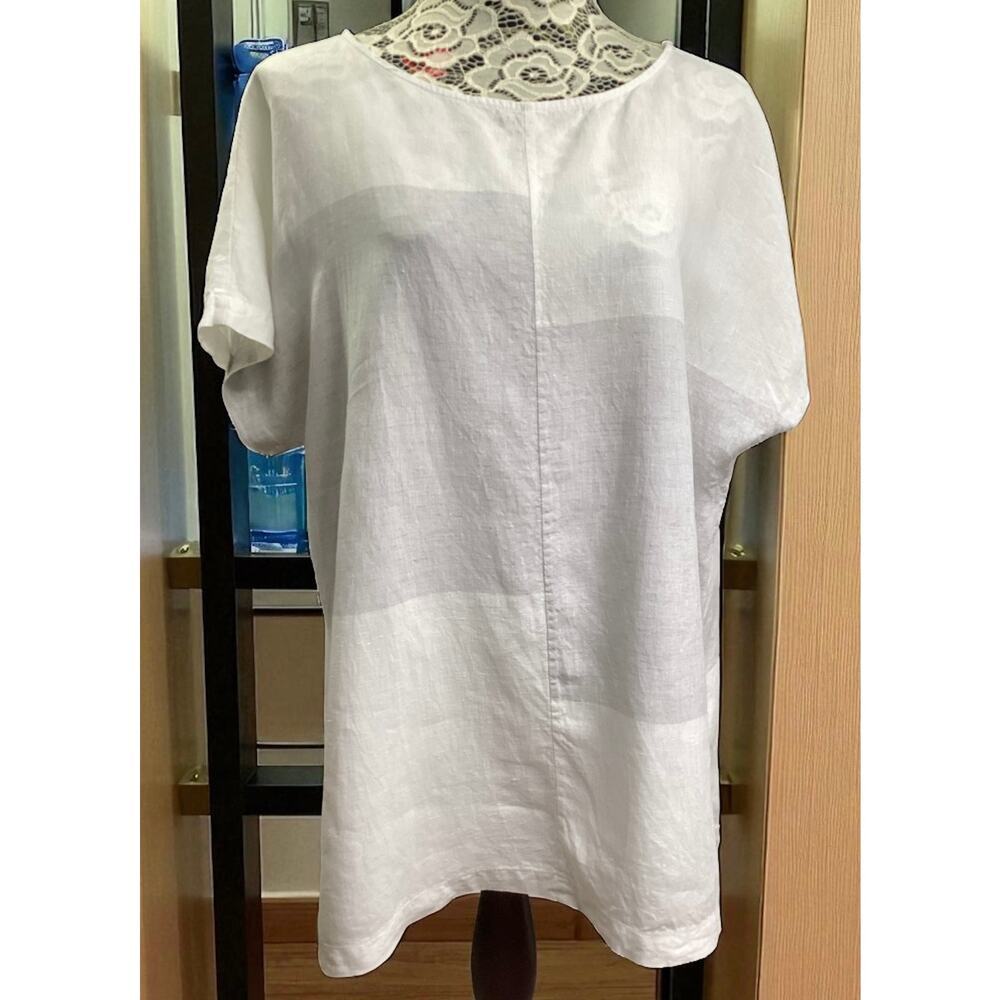 Pure Jill J.Jill Linen Popover Top oversized lagenlook tunic‎ 
 Women’s XL